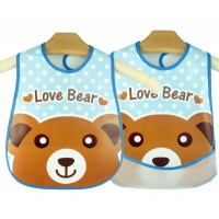 嬰兒半透明EVA口水肩 - 可愛小熊